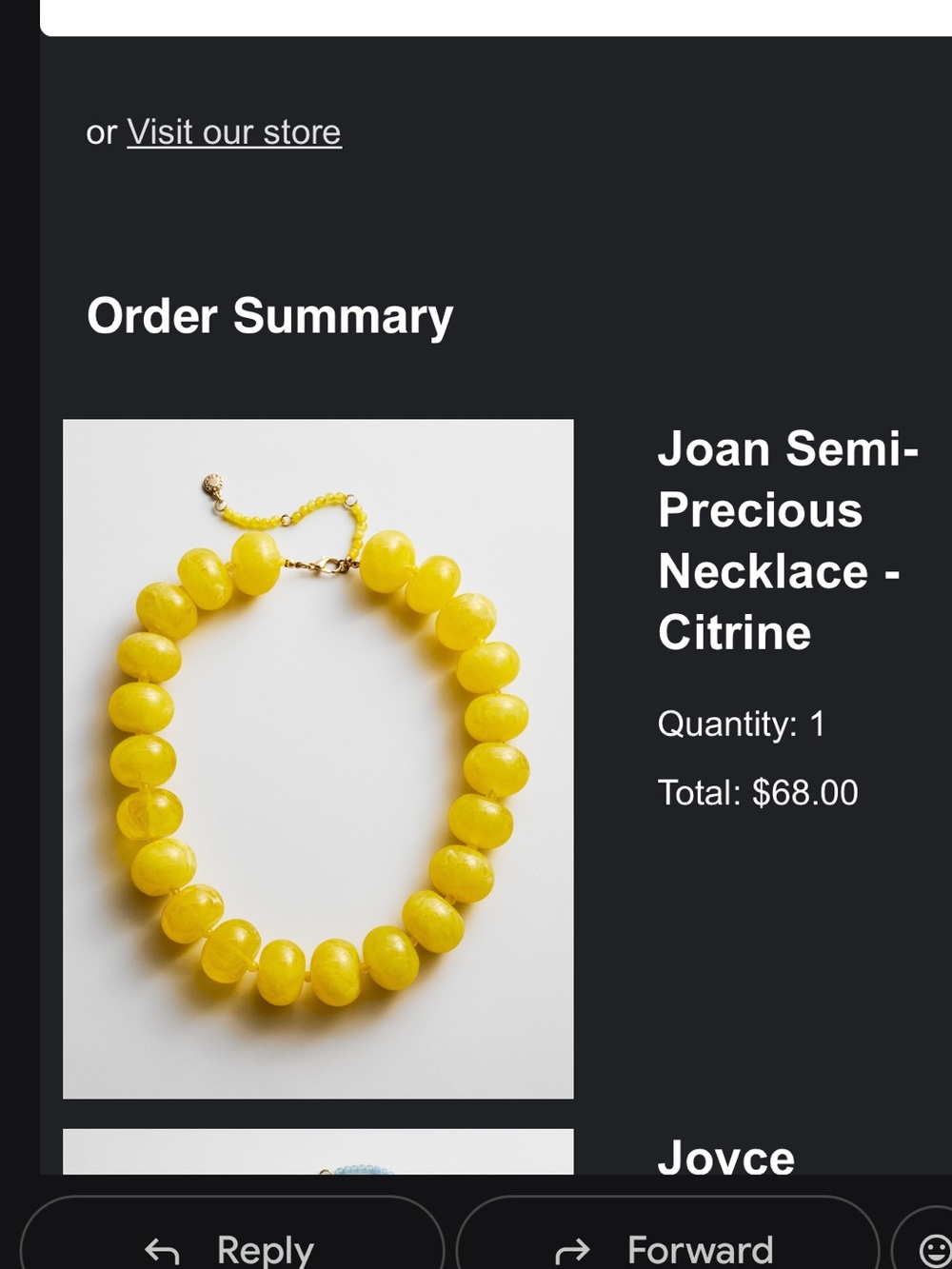 Baublebar Joan Semi-Precious Citrine Necklace - Bright Yellow